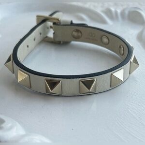 Valentino Garavani Rockstud Leather Buckle Bracelet